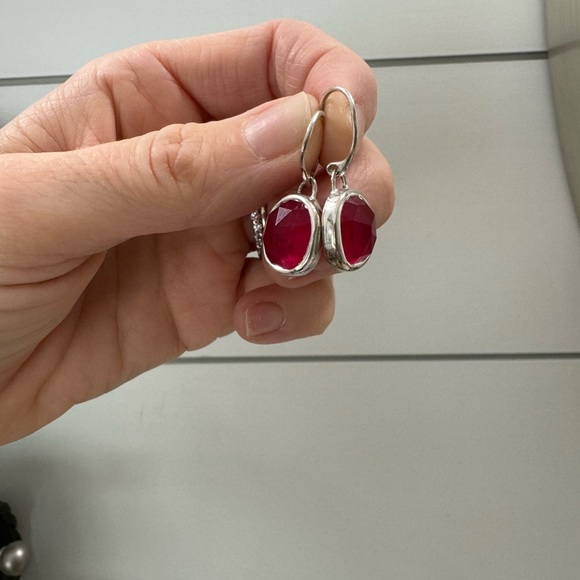 Monica vinader earrings siren wire with pouch pink quartz 💗 - Picture 2 of 5